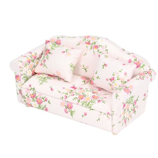 Accessoire Maison De Poupée Bois Tissu Accessoire Maison De Poupée Canapé Maison Poupée 1/6 - Miniature Pour Figurines 12 Pouces Accessoire Poupée Tissu Décoration Réaliste Poupée