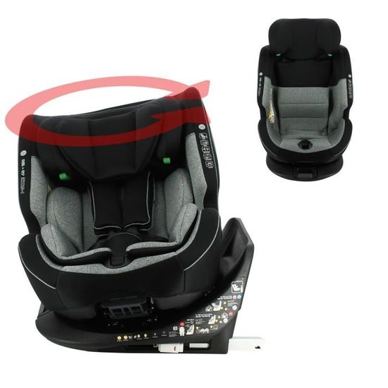 Migo Siege Auto Isofix One 360 Groupe 0 1 2 3 0 36kg Pivotant 360 Gris Cdiscount Puericulture Eveil Bebe