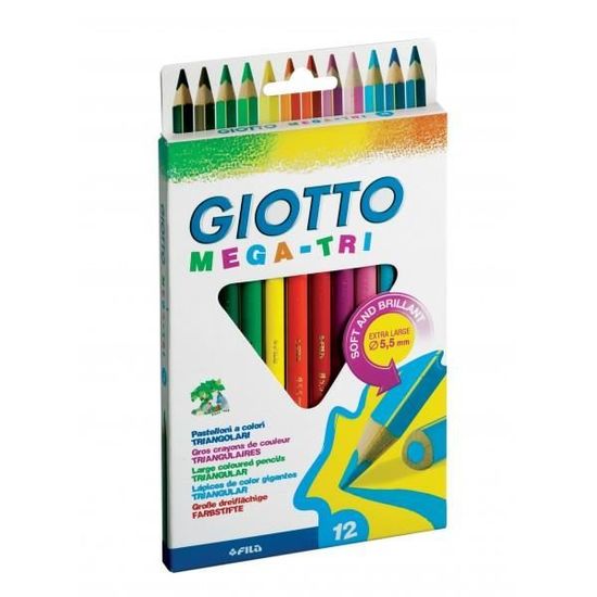 Lots de 108 crayons de couleur Giotto Mega