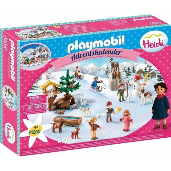 Calendrier de l'Avent Playmobil Heidi 70260 - 68 pièces - Pour enfant à partir de 4 ans - Multicolore