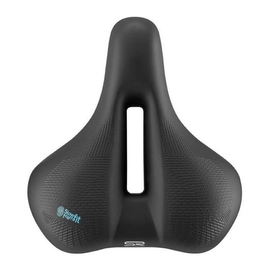 CUCUBA Selle VTT/Randonnée – Mod. Liberty – Gel Mémoire De Forme – Anti-Prostatique – Cuir Synthétique – Fabriquée En Italie – 278 X 134 Mm