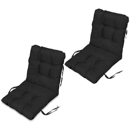 SuperKissen24 Lot De 2 Coussins Chaise Et Dossier 48x123 Cm - Intérieur Extérieur Imperméable