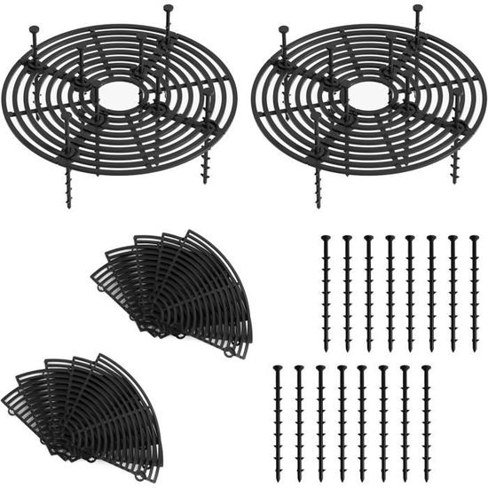 2 Pièces Grilles De Pots De Plantes, 30 Cm Cache Pot De Fleurs En Grille Plastique Grille Pot Fleur Decoupable Pour Proteger Les Plantes Protection De Sol 91810656