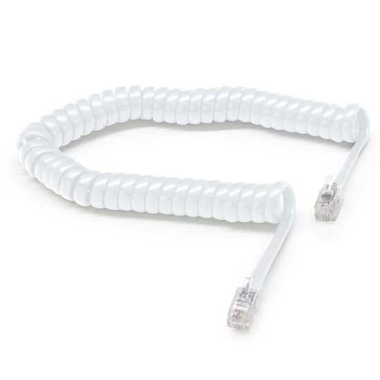 FUSHUI Lot de 4 de Cable Telephone Fixe de 2 m, Cordon Combiné