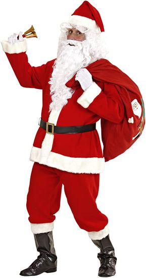 Déguisement Père Noël Américain Complet - WIDMANN - Adulte - Rouge et Blanc - Accessoires Inclus