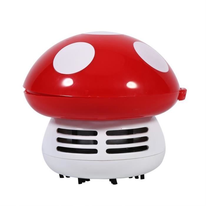 Eiffel shop Mignon Mini Champignon Forme Clavier De Bureau Coin Poussière Aspirateur Balayeuse (Rouge)