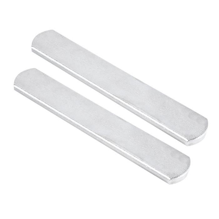 2 pièces plaques en acier plaqué pour gilet de poids ajusté et protège-tibias de jambe 15 cm