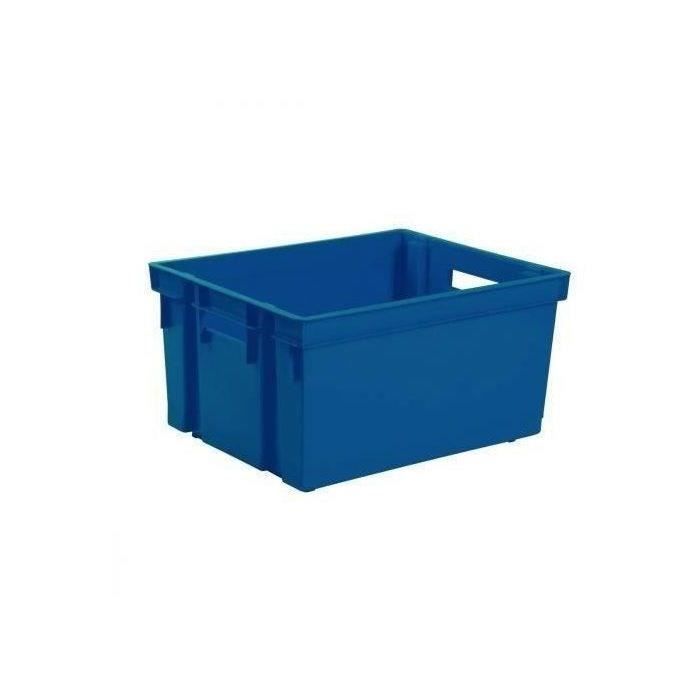 EDA Bac de rangement Manutention avec 2 poignées - 30 L - Bleu