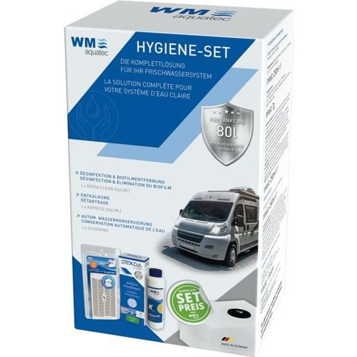 Set d'Hygiène pack complet réservoirs d'eau jusqu´à 80 l (van/ camping-car)