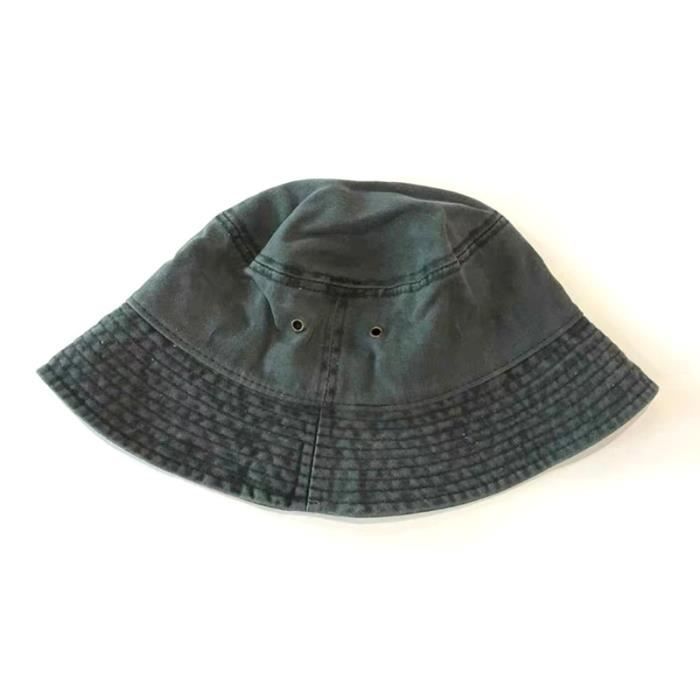 ArmyGreen 56-58cm -Chapeau de pêcheur coupe vent unisexe, bob, style hip hop, chaud, pour l'extérieur