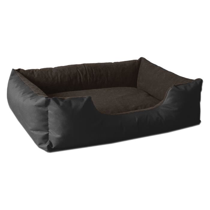 BedDog LUPI lit pour chien, Panier corbeille, coussin de chien [L env. 80x65cm, BLACK-FIELD (noir/brun)]