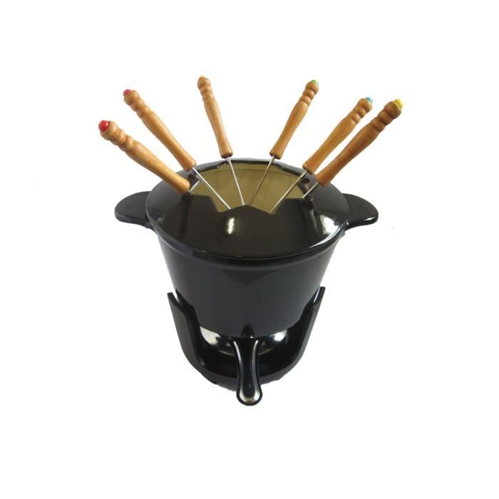 Service à Fondue Fonte Noir