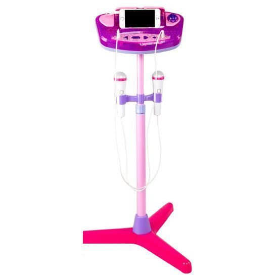 Karaoké Microphone pour Enfants, Réglable Enfants Micro Musical Jouet avec Microphones Micro Karaoke Jeu Cadeau pour Enfants, Rose