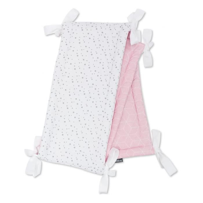 Bellochi Tour de Lit Bébé 180 x 30 cm - Certifié OEKO-TEX - Universel en Coton Souple pour un Matelas 120 x 60 cm - Aurore