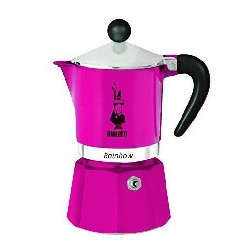 Bialetti 5012 - COMMUTATEUR KVM - Machine à Expresso pour 3 Tasses, Aluminium, Fuchsia, 30 x 20 x 15 cm