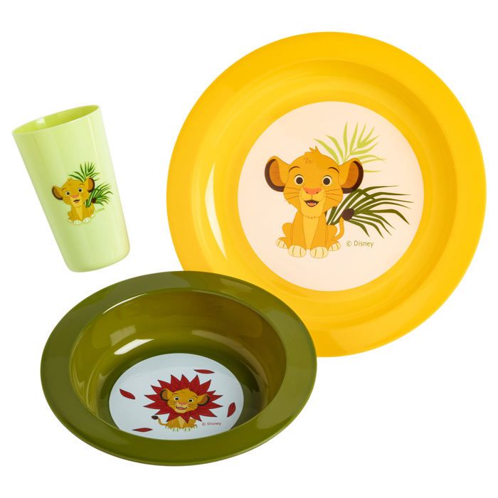 DISNEY REINE DES NEIGES - Ensemble repas 3 pièces (assiette, bol, verre) et  2 couverts