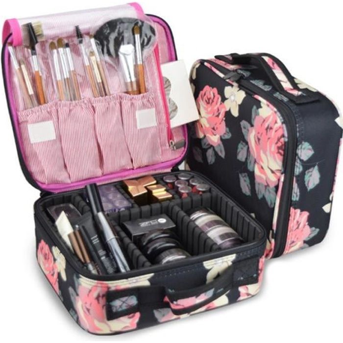 Sac De Maquillage Mallette De Maquillage Professionnel Trousse De Maquillage Femmes Toilette De Voyage Pouch Make Up Organiseur Avec