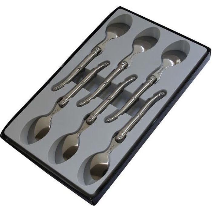 PRADEL EXCELLENCE Boîte de 6 cuillères à café tribloc Laguiole - Acier inoxydable