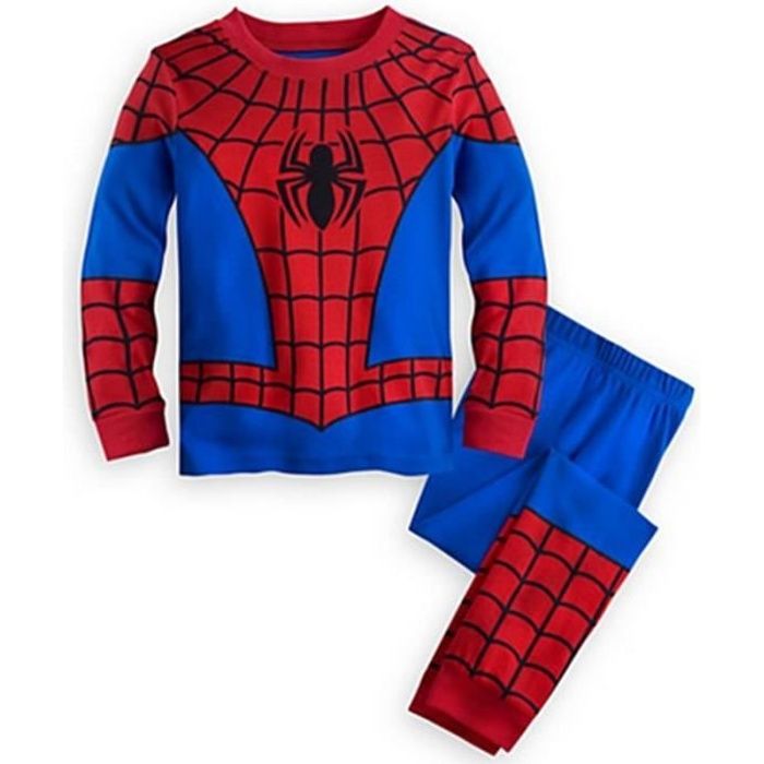 1-7 Ans Garçon Pyjama Super-héros 2PCS Ensemble de Vêtement : T-shirt avec Cape + Pantalon