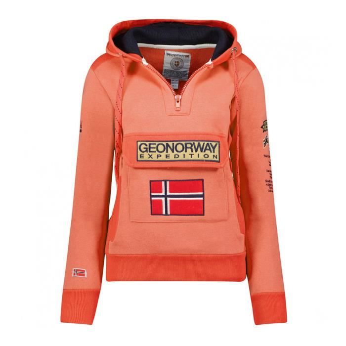Sweat à capuche Corail Femme Geographical Norway Gymclass