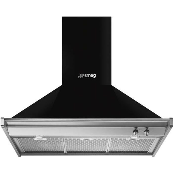 Smeg KD90HNE Hotte hotte décorative largeur : 90 cm profondeur : 54 cm extraction et recirculation (avec kit de recirculation…