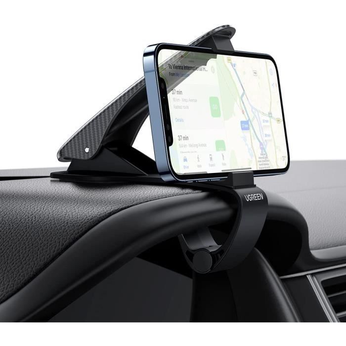 UGREEN Support Téléphone Voiture Tableau de Bord Porte Portable Voiture Pince Solide avec Ressort