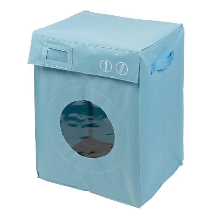 Panier à linge '' Lave linge '' Bleu