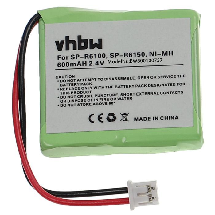 Batterie NI-MH 600mAh 2.4V compatible pour SAMSUNG SPR-6100 - SPR-6150 - SP-R6100 - SP-R6150