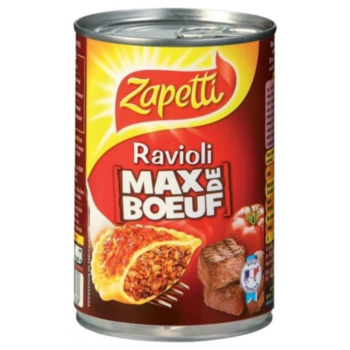 Zapetti Ravioli Max De Boeuf 400g (lot de 6)