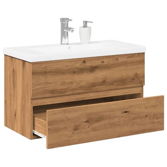 vidaXL Armoire lavabo avec bassin intégré chêne artisanal 3328924