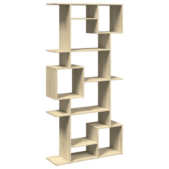 Bibliothèque - mango - Meuble de rangement - chêne sonoma - 92x29x188 cm - bois dingénierie M280