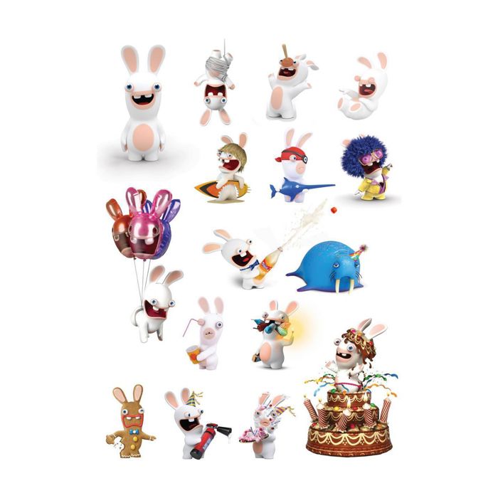 Tatouage - PTIT CLOWN - Lapins Crétins - Humoristique - 148 x 21 cm - Temporaires