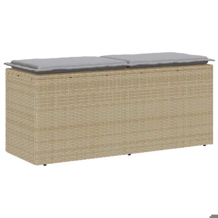 Vidaxl UU NEW* Banc de jardin avec coussin marron 110x40x44 cm résine tressée CHY3186103