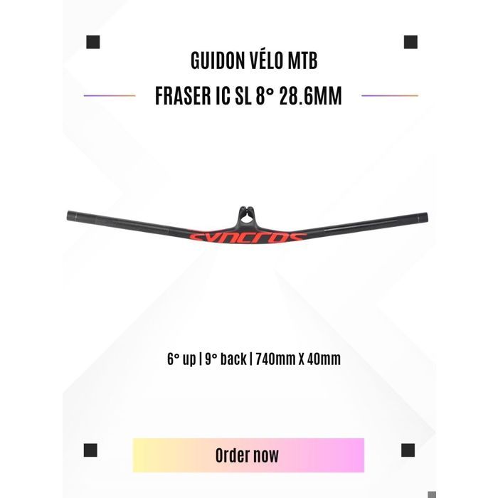 Syncros NOVO FRASER IC SL WC Guiador T1000 Fibra de Carbono Total -40