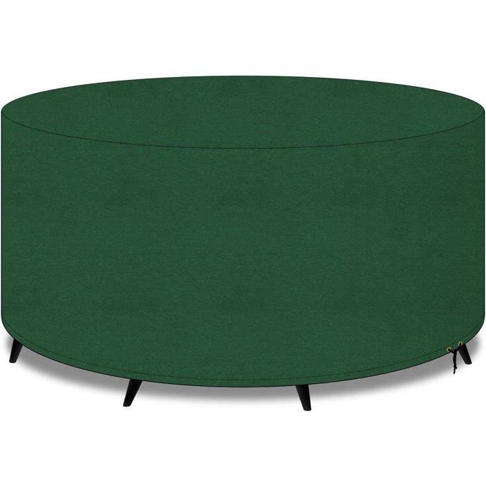 Housse pour table ronde 190 x 80 cm - Oxford 600D imperméable anti-UV coupe-vent Vert