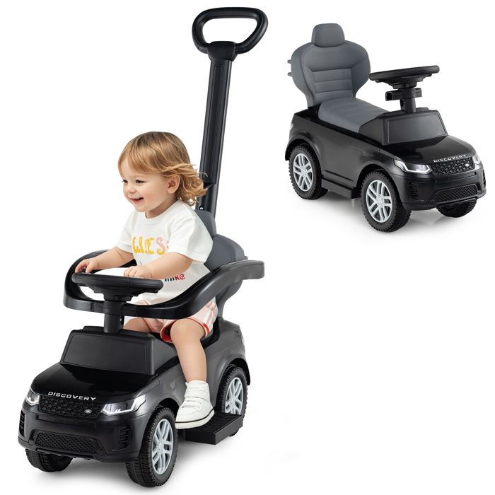Porteur Enfant Thème Train - Pour 1.5 à 3 Ans (jusqu'à 15 Kg) - Volant Avec Klaxon, Rangement Sous Siège - Dimensions 61x30x38 Cm - Vert