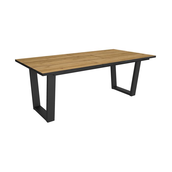 Table à manger Meuble Salle à Manger 194x90x74 cm Pour 10 personnes Chêne et noir RF3819 Table à manger Meuble Salle à Manger 194x90x74 cm Pour 10 personnes Chêne et noir RF3819