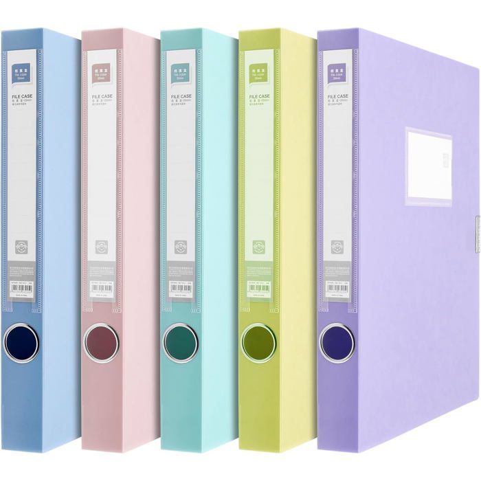 Chemises De Classement A4 PUZYI – 6 Couleurs, Grande Capacité Extensible Avec Bouton Pression