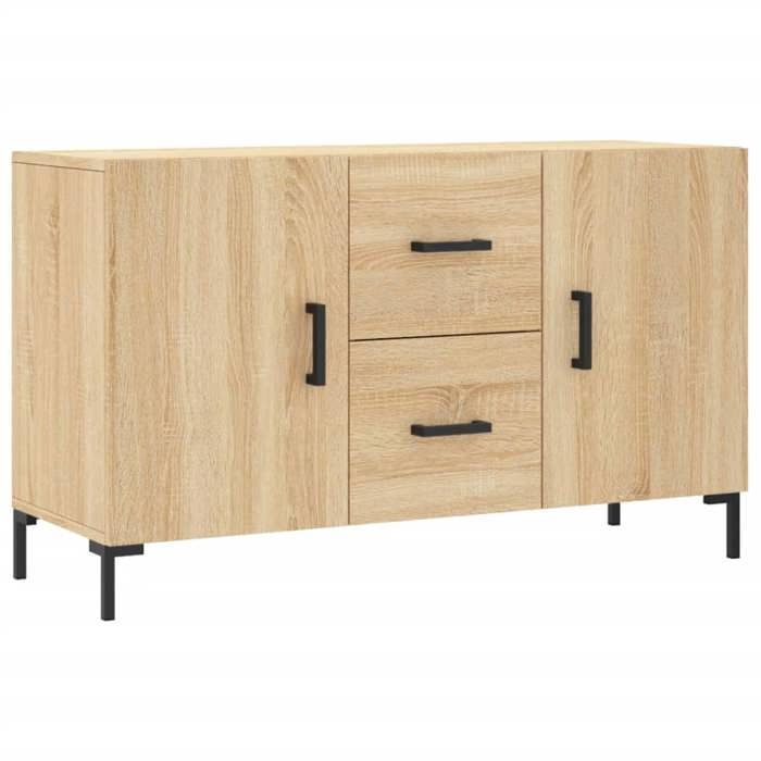 ESTINK® Buffet bas contemporain - Armoire Polyvalent - pour Cuisine/Salon - chêne sonoma 100x36x60 cm - bois dingénierie @@2888