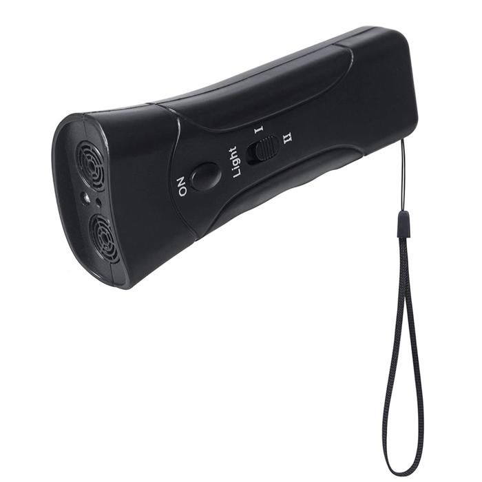 Dispositif anti-aboiement - SODIAL - Ultrason LED portable - Batterie - Lumière clignotante - Sûr et humain