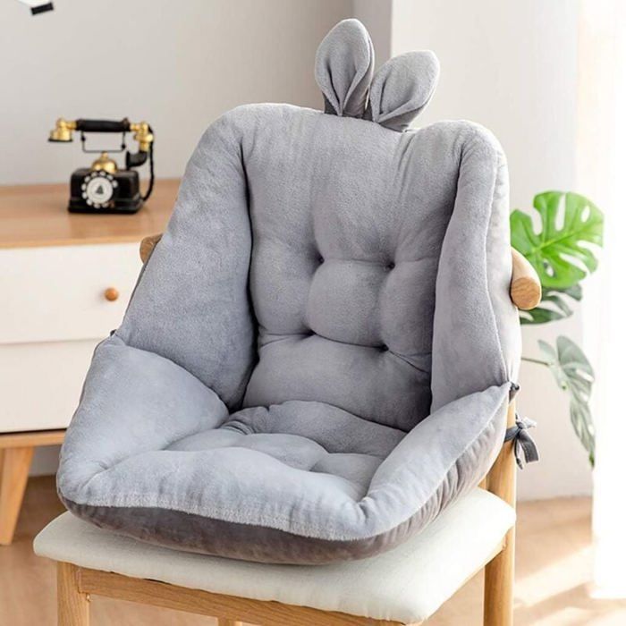 Coussin de siège semi-ouvert - PZCC - 45x45cm - Gris - Anti‑dérapant - Lot de 2
