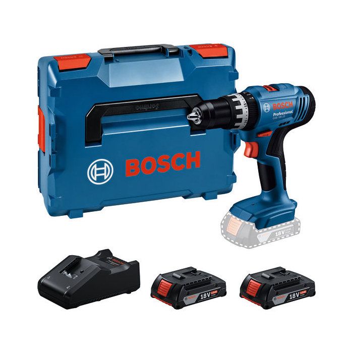 Perceuse visseuse sans fil Bosch Professional GSB 18V 25 avec 2 batteries GBA 20 Ah
