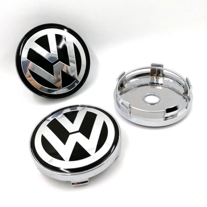 4 X Caches Moyeux, Enjoliveurs, Capuchons Centres De Roues, Bleu, Volkswagen, 56 Mm - Équipement Auto