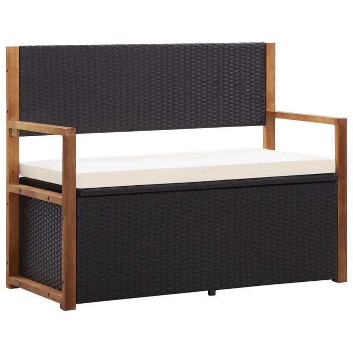 Banc de jardin - Pour terrasse - desigbn-classique 115cm - Usage Intérieur/jardin - VIDAXL - design-classique Résine tressée et