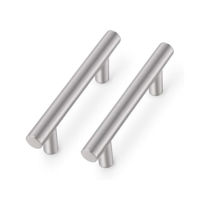 Poignées de meubles - PROBRICO - 127 mm - Lot de 30 - Inox nickel brossé - Entraxe 76 mm