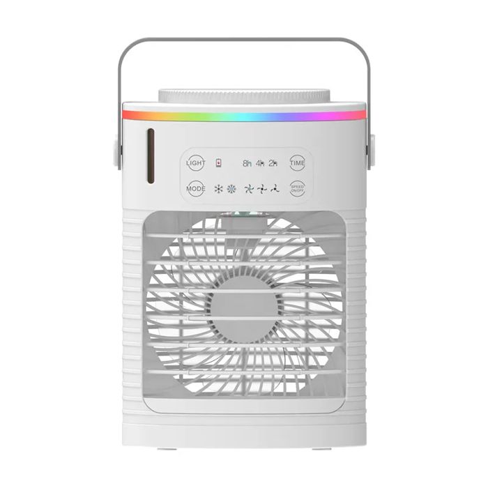 Ventilateur atomiseur portable ventilateur de table refroidisseur avec lumière ventilateur à 4 vitesses blanc - Bextcok