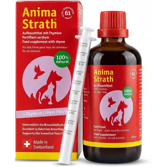 100ml-Sirop Bronchique Naturel pour Chiens et Chats Complément Alimentaire Liquide pour Le Système Respiratoire la Toux