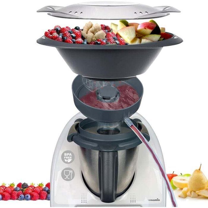 Extracteur de jus à vapeur - Virex® - Compatible Thermomix TM6 TM5 - Extraction simultanée - Jus naturels en 100 minutes - Virex