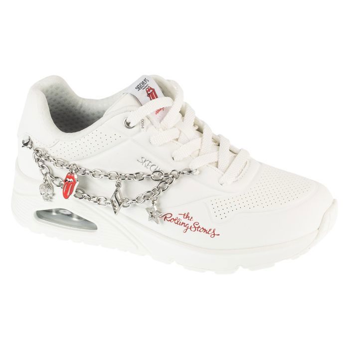 Skechers Baskets Femme - Blanc - Skechers Uno-Rock N Charm