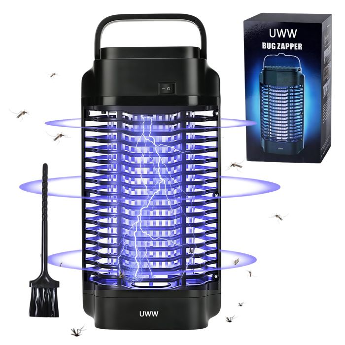 Lampe Anti Moustique - UWW - 18W 3800v-4200v Les lampes UV tuent les moustiques efficace IPX4 étanche Couverture de grande zone